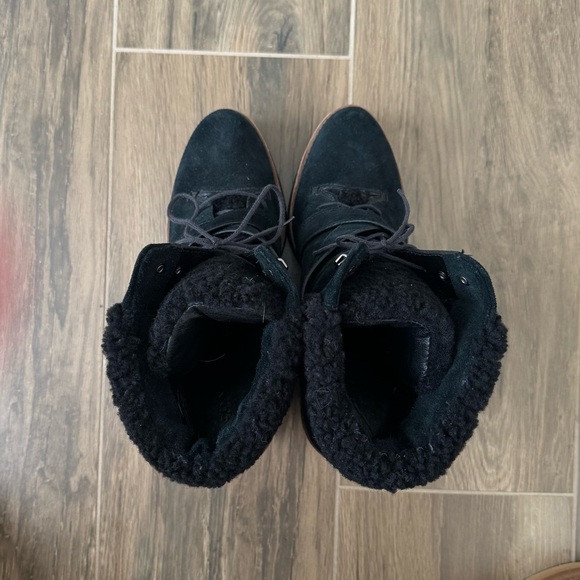 COACH Black Shearling Suede Kenna Bootie - Picture 7 of 8